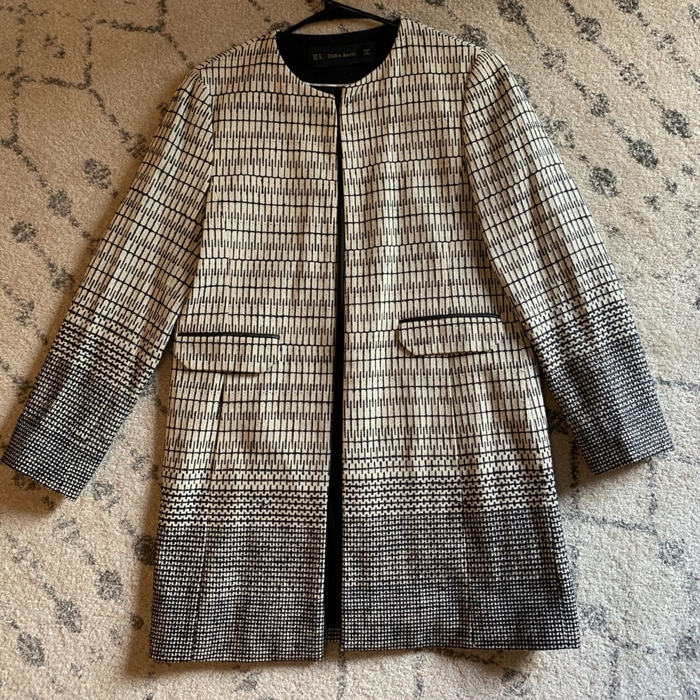 Zara black and white jacket